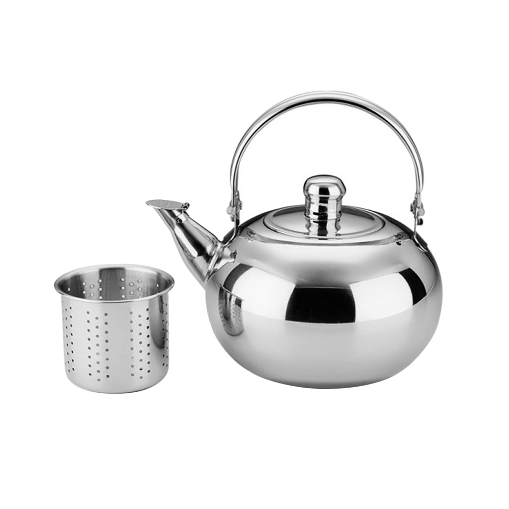 Thickened Stainless Steel Kettle Kettle Teapot Hot Milk Kettle Yellow Kettle Spherical Kettle