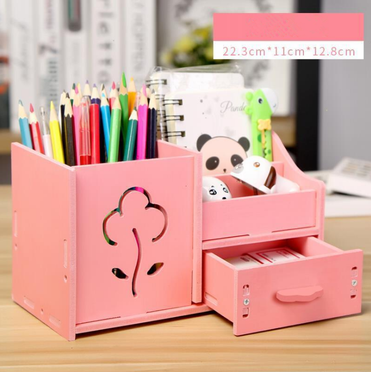 Multi-function pen holder creative desktop small storage box - Minihomy