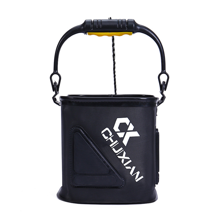 Fishing bucket with rope eva thickened fish bucket folding fish live - Minihomy