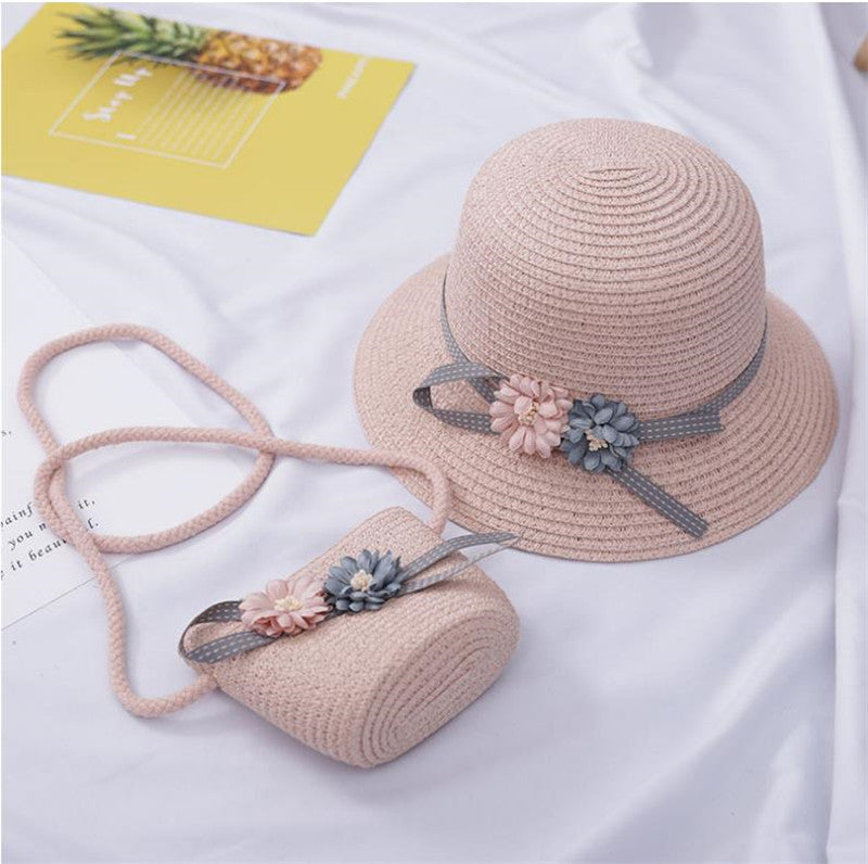 Children's Summer Hat And Sunshade Bag Set