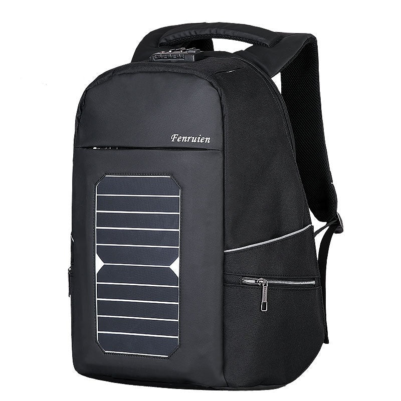 Solar charge outdoor double shoulder bag