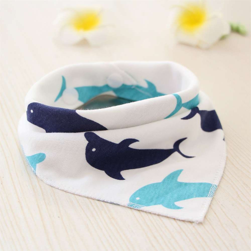 Baby Bibs Waterproof Triangle Cotton Cartoon Child Baberos Bandana Bibs - Minihomy