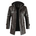 High-Quality Men's Casual PU Hooded Slim Leather Jacket for Young Men - Minihomy