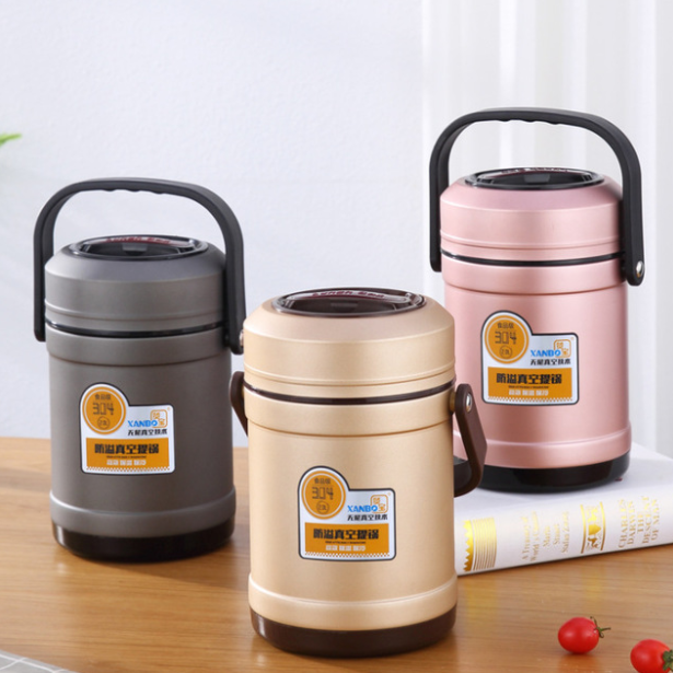 Vacuum insulation lunch box lifting pot insulation barrel