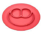 Children's meal pad with silicone smiling face plate