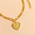 Initial Letter Anklet Gold Color Heart Pendant Foot Bracelets Women - Minihomy