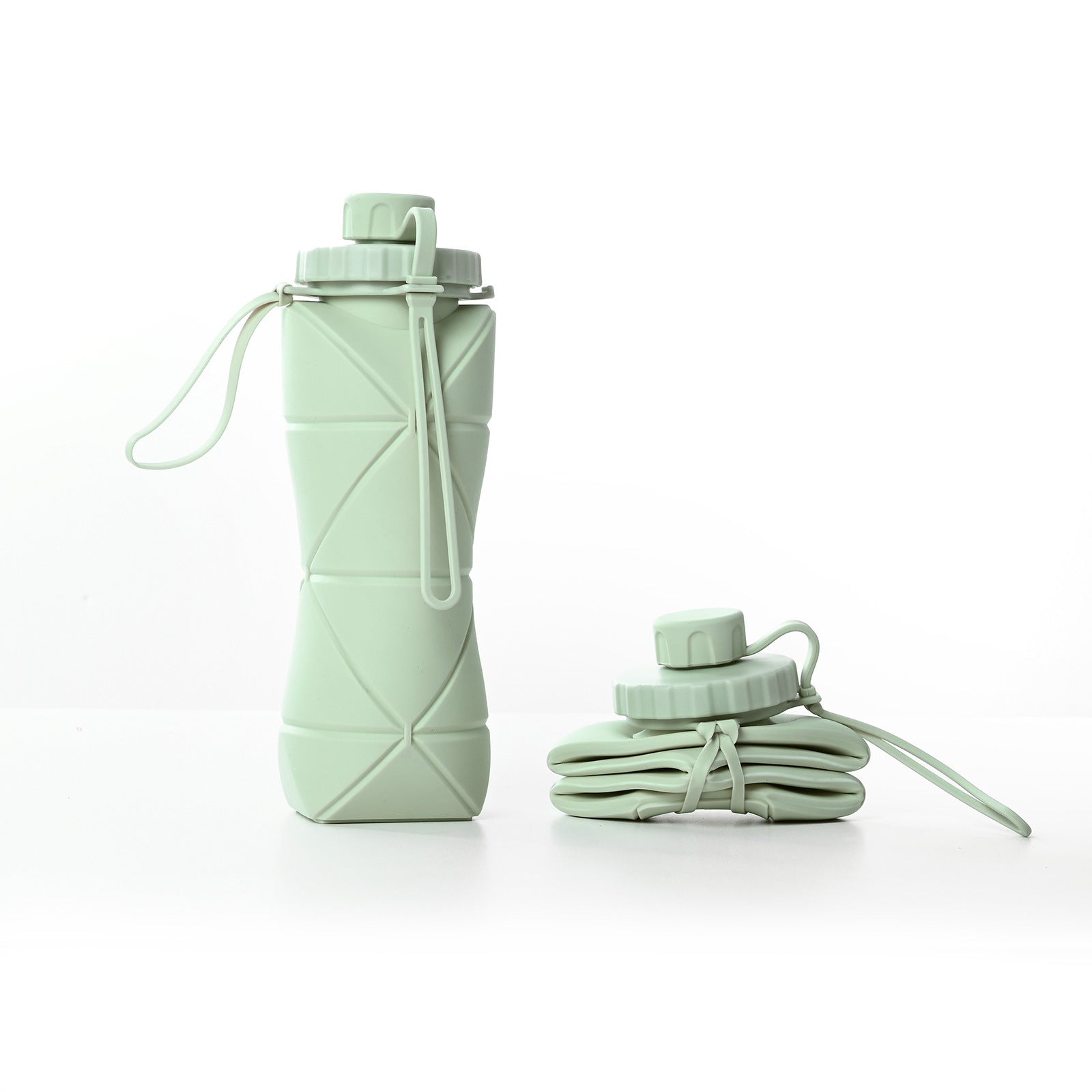 600ml Folding Silicone Water Bottle - Portable Sports Bottle