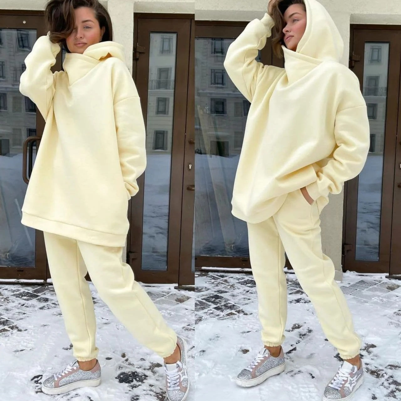 Women Casual Warm Sweater Suit