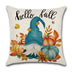 Pillowcase Linen Pumpkin Cartoon Car Thanksgiving Wreath - Minihomy