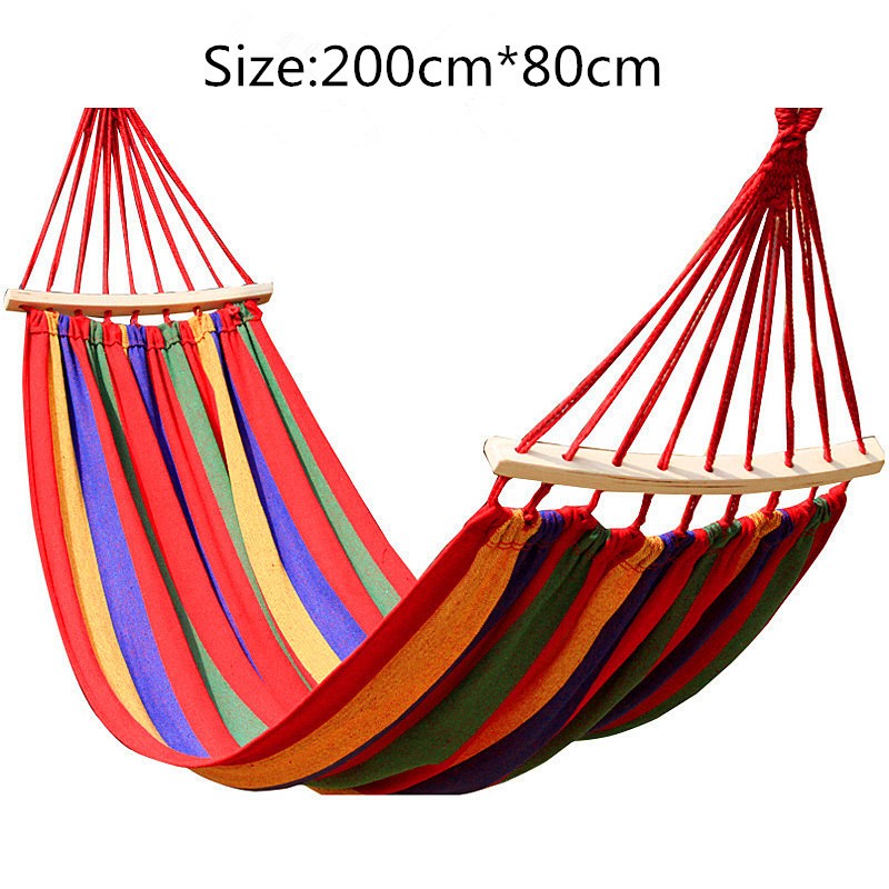 200x80cm Backpacking Hammock Portable Canvas Parachute Outdoor Single Hammock - Minihomy