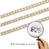 Micro zircon necklace single row 4mm-6mm men's hip hop 3-fork tennis chain - Minihomy