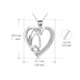 Penguin Necklace Sterling Silver Cubic Zirconia Heart Shape Penguin Gifts for Women Girls