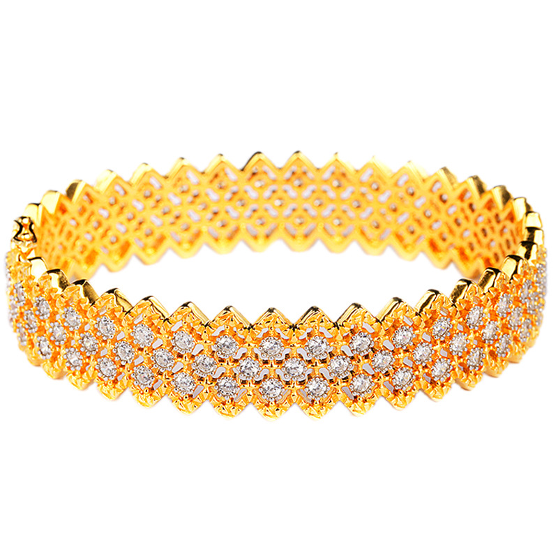 Craft Vintage Bracelet S925 Silver Gold-plated Zirconium Diamonds - Minihomy