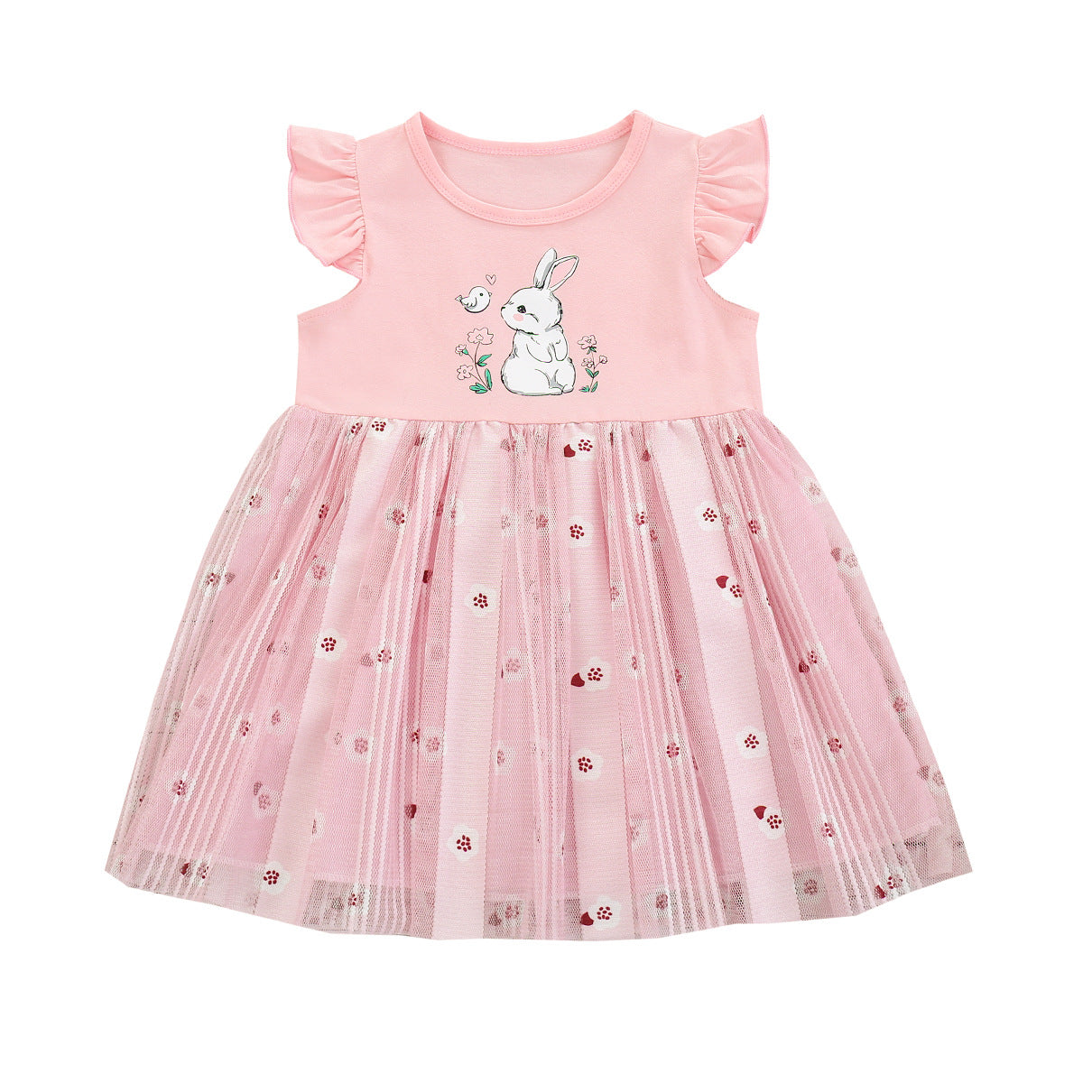 Easter Little Girls Cartoon Rabbit Princess Dress - Minihomy