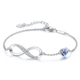 Women's Sterling Silver Bracelet Simple And Versatile Eternal Love