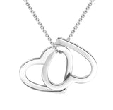 Personalized Customization Of Double Heart Necklace Lettering - Minihomy