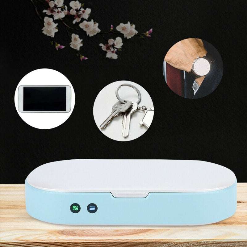 5V Double UV Phone Sterilizer Box Jewelry Phones Cleaner Personal Sanitizer Disinfection Box with Aromatherapy - Minihomy