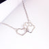 Dog claw heart pendant hollow clavicle chain - Minihomy