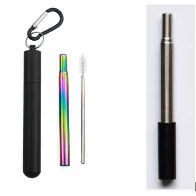 Telescopic colorful stainless steel straw