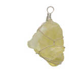 Natural stone pendant irregular crystal rough necklace - Minihomy