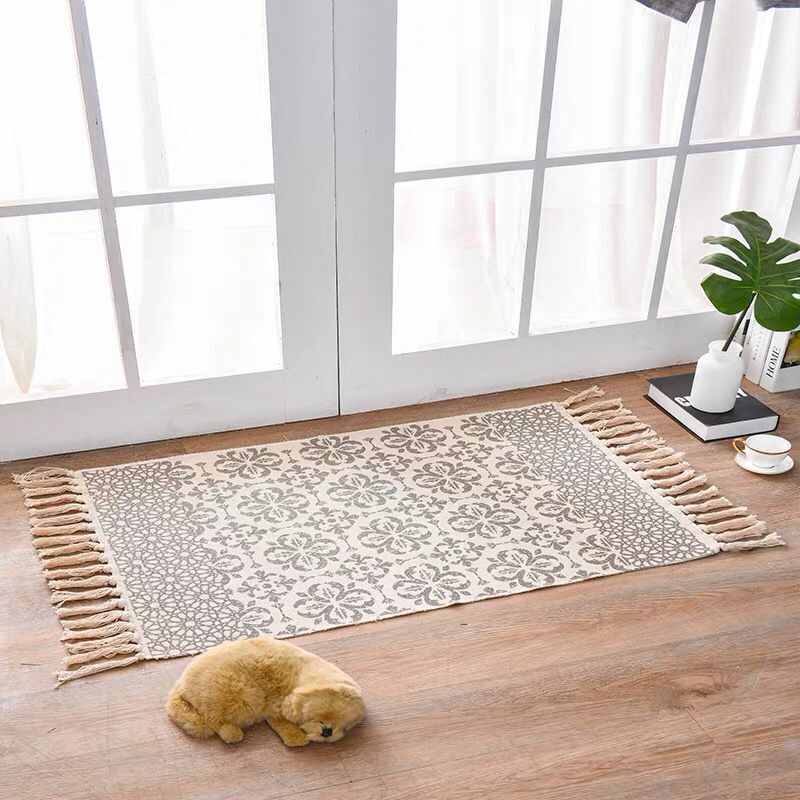 Scandinavian Style Linen Cotton Rug