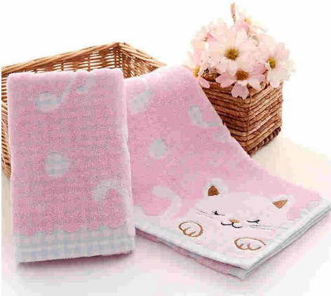 Cute Kitty Cotton Hand Towel - Minihomy