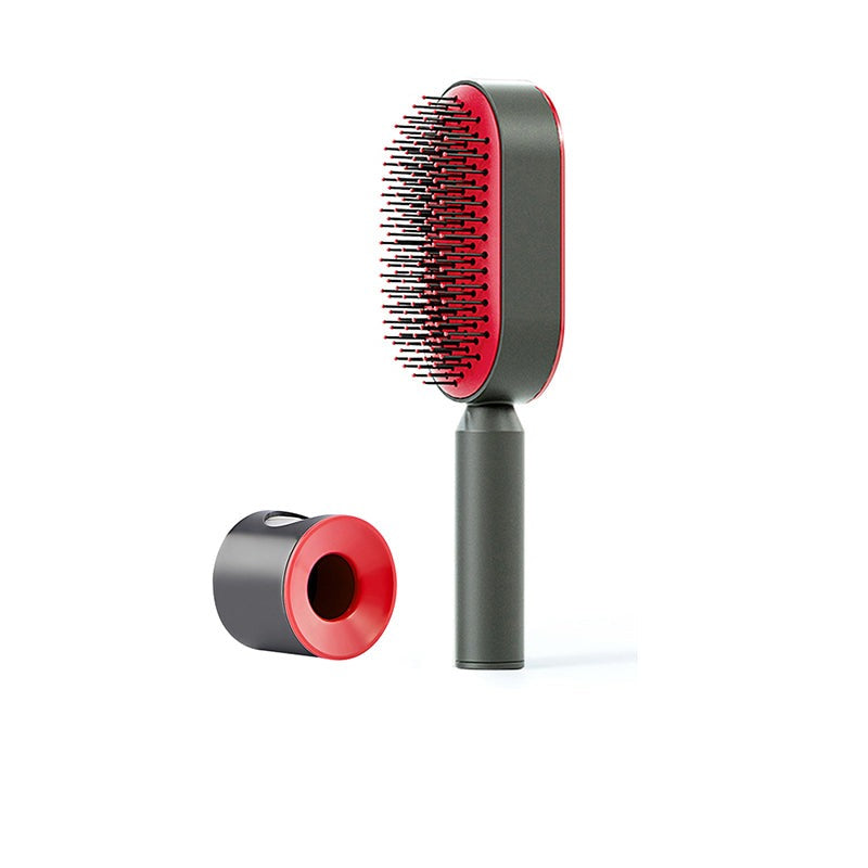 Self Cleaning Hair Brush For Women One-key Cleaning Hair Loss Airbag Massage Scalp Comb Anti-Static Hairbrush