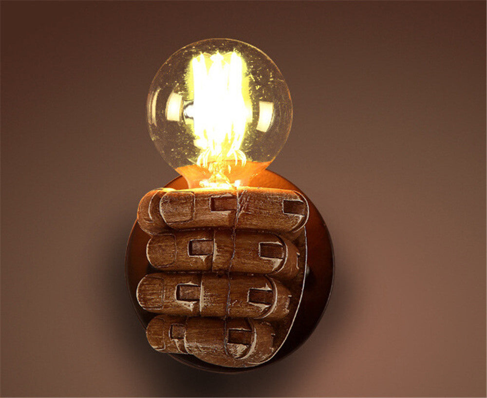 Fist resin wall lamp creates decorative wall lamp - Minihomy