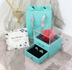 Eternal flower gift box Earring Necklace Pendant box couple ring box - Minihomy