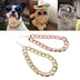 Pet Necklace Thick Gold Chain Plated Plastic Identified Safety Collar Puppy Dogs - Minihomy