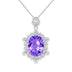 Natural Amethyst Necklace Women's 925 Silver - Minihomy