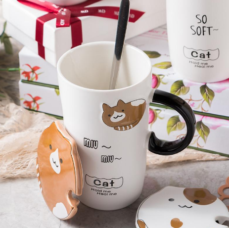 Handmade Cute Cat Ceramic Cups - Minihomy