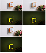 Intelligent LED sensor light Four square halo night light Creative gift plug-in energy-saving human body night light - Minihomy