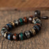 Six Character Mantra Buddha Beads Peach Wood Bracelet