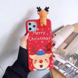 Cute 3D Cartoon Christmas Phone Case