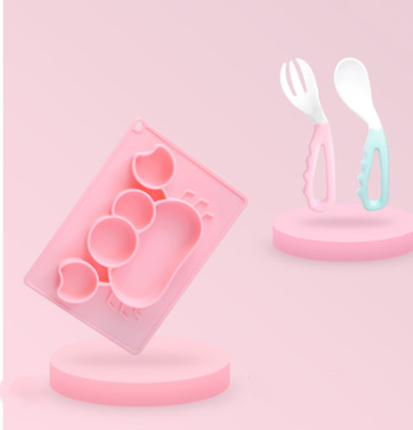 Baby Silicone Suction Cup Dishes Cartoon Learning Bowl - Minihomy