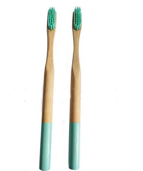 Natural round handle bamboo toothbrush