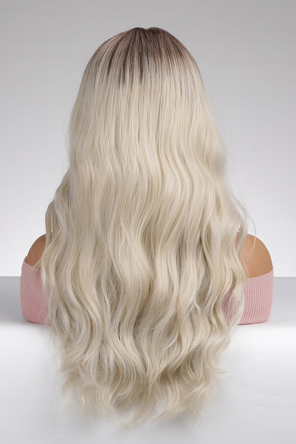 13*2" Lace Front Wigs Synthetic Long Wave 26" 150% Density in Blonde Balayage - Minihomy