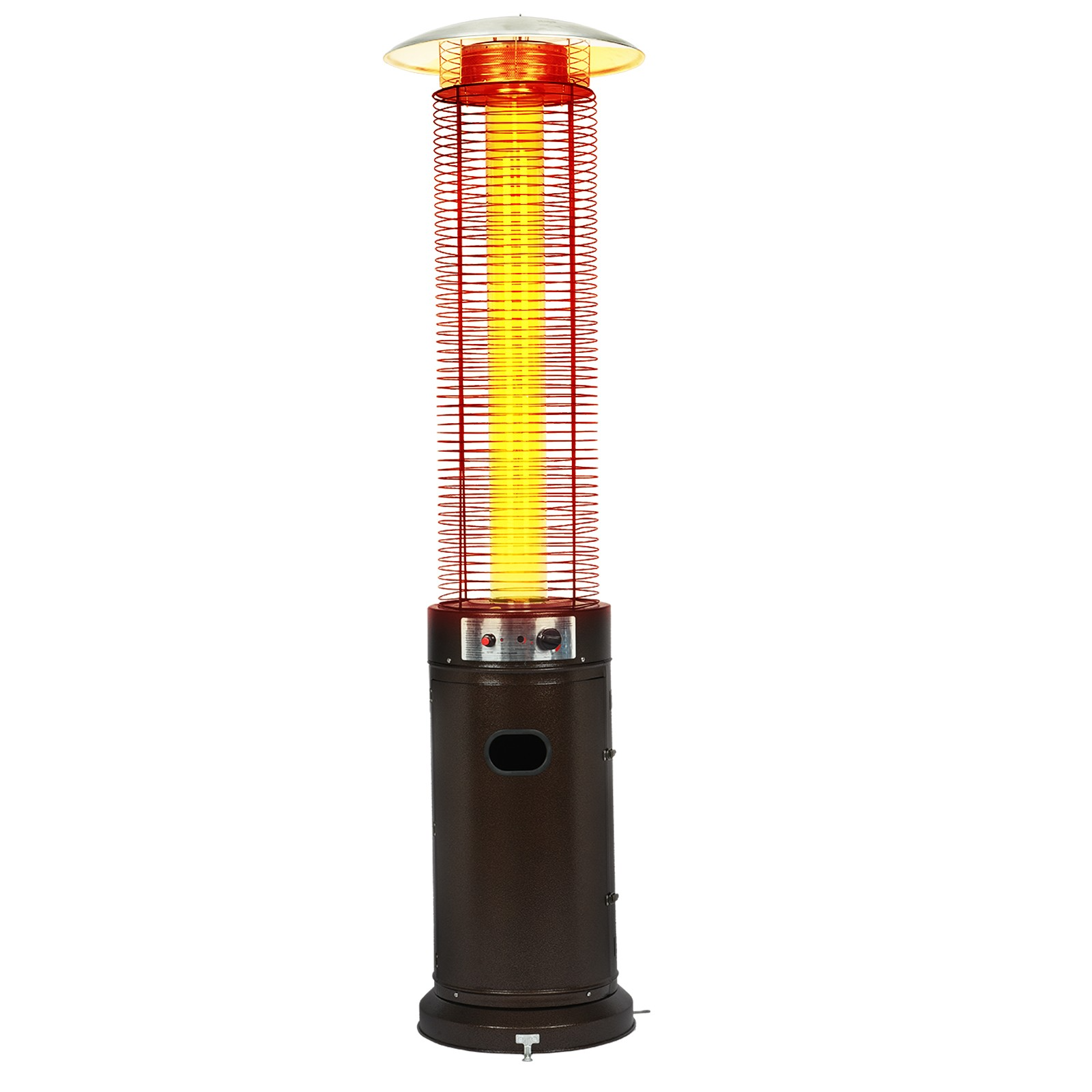 Patio Heater 42,000 BTU Pyrami-d Flame Outdoor Heater Propane Heater With Wheel