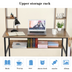 Computer Desk With Bookshelf 47-inch Home Office Desk Space-Saving Design