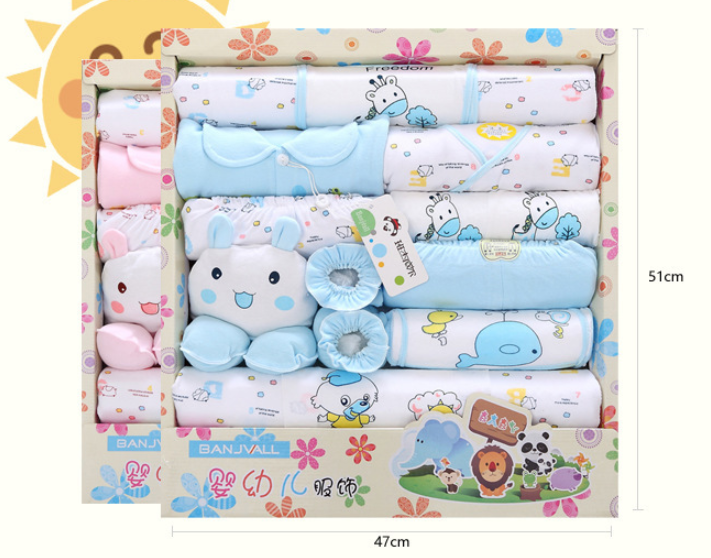 18 sets of baby clothes cotton newborn gift box autumn and winter child supplies