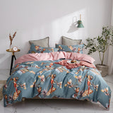 Long-staple Cotton Four-piece Full Cotton Satin Sheet Duvet Cover