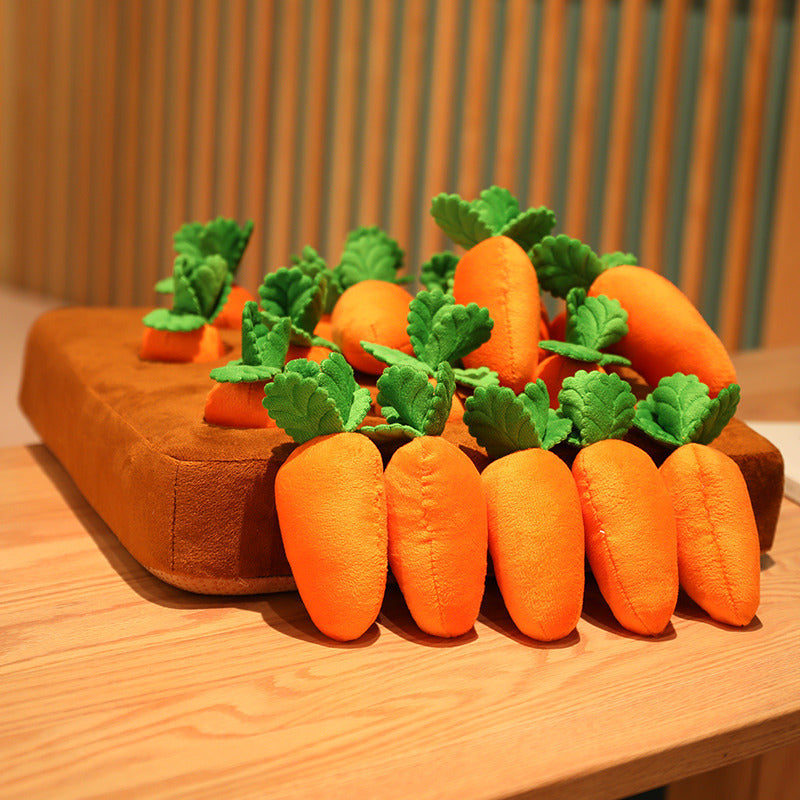 Pet Dog Toys Carrot Plush Toy Vegetable Chew Toy For Dogs Snuffle Mat For Dogs Cats Durable Chew Puppy Toy Dogs Accessories - Minihomy