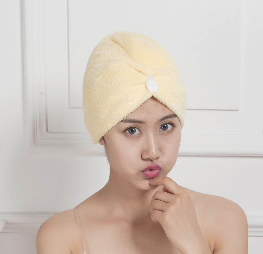 Korean version of coral fleece dry hair cap dry hair towel - Minihomy