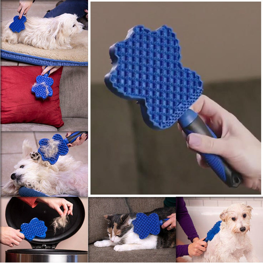 Pet Hair Remover Brush Gentle Pet Grooming Brush - Minihomy