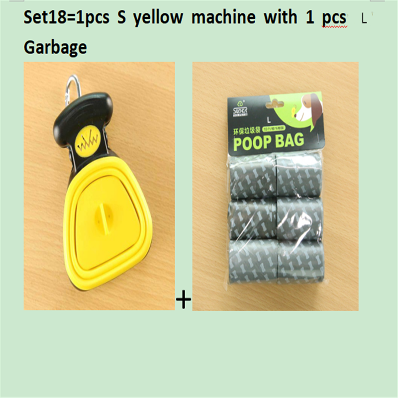 Dog Pet Travel Foldable Pooper Scooper With 1 Roll Decomposable bags Poop Scoop Clean Pick Up Excreta Cleaner - Minihomy