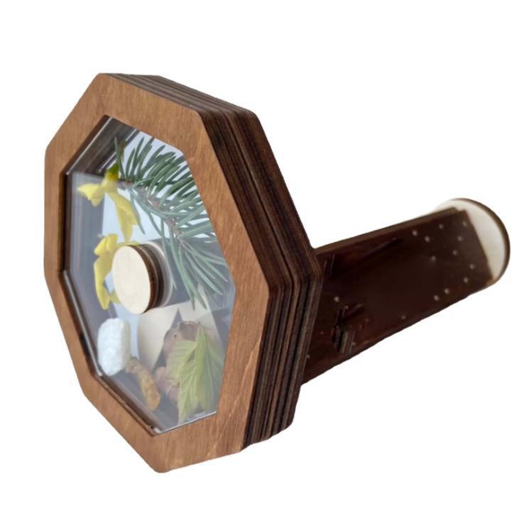 Wooden DIY Rotating Kaleidoscope Kit Toy