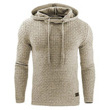 Men's Jacquard Sweater Long-sleeved Hoodie Warm Color Hooded Sweatshirt