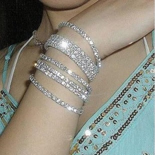 Full Diamond Single Row Elastic Bracelet - Minihomy