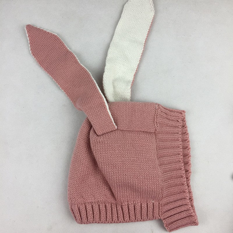 Infant Knitted Baby Hat Adorable Rabbit Long Ear Hat - Minihomy